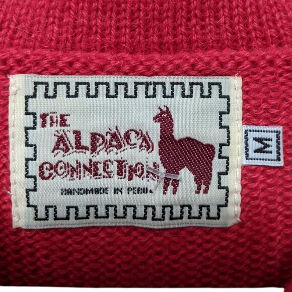 ALPACA CONNECTION 100% Alpaca Knit Zip Front Cardigan Sweater M - Picture 4 of 8